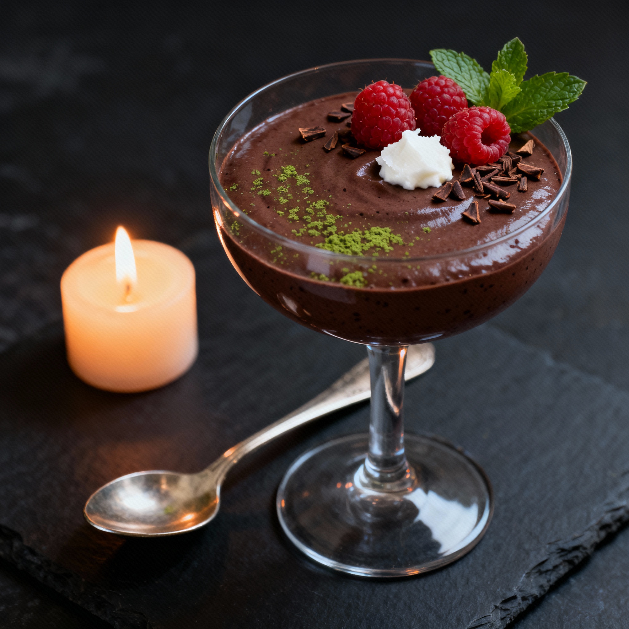 Creamy Wolffia & Avocado Chocolate Mousse